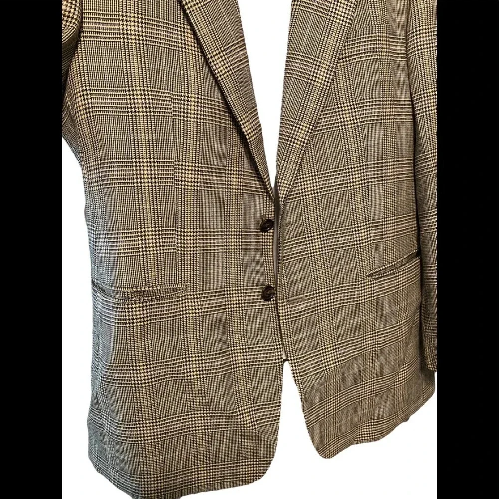 Lauren Ralph Lauren Sport Coat 100% Wool Plaid Houndstooth